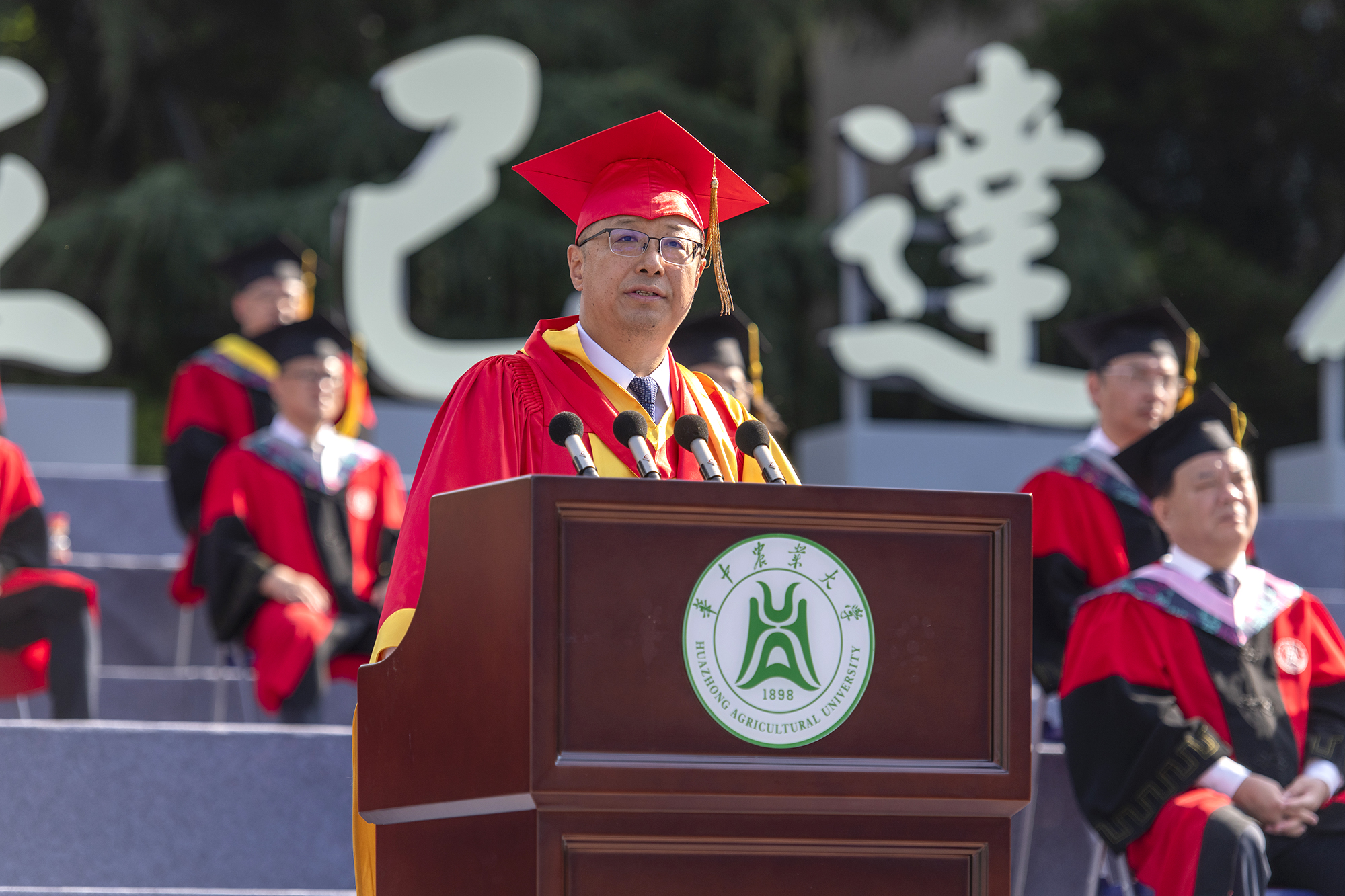李召虎校长讲话（记者 刘涛 摄）